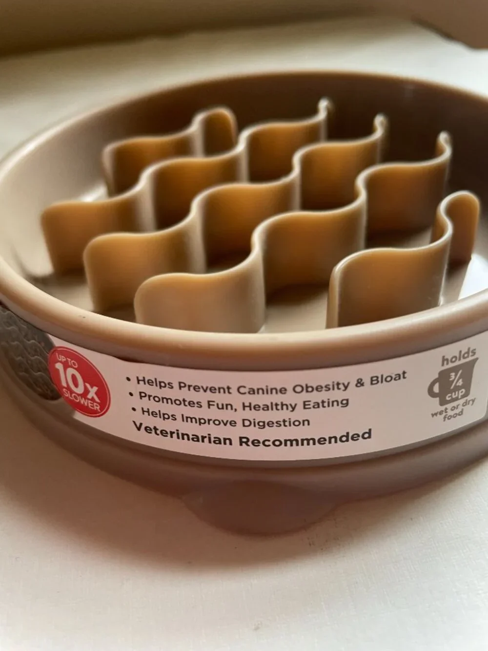Slow Feeder Bowl Small Dog Cats Prevent Obesity Improve Digestion Dry Wet Food